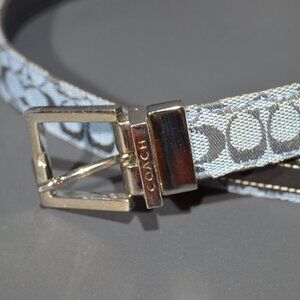 Blue Coach Belt with Grey C